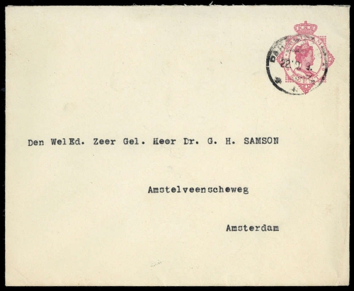 1916, Surinam, U 7 I, Brief