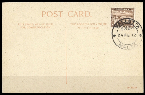 1910, Malta, 24 b, Brief