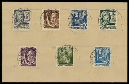 1947, Französische Zone Württemberg, 1-13, Brief