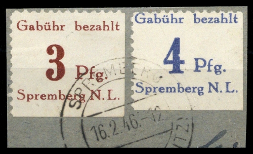 1946, Deutsche Lokalausgabe Spremberg, 7-8 I A, Briefst.