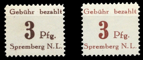 1946, Deutsche Lokalausgabe Spremberg, 7 A Var., **