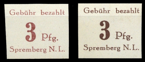 1946, Deutsche Lokalausgabe Spremberg, 7 B Var., **