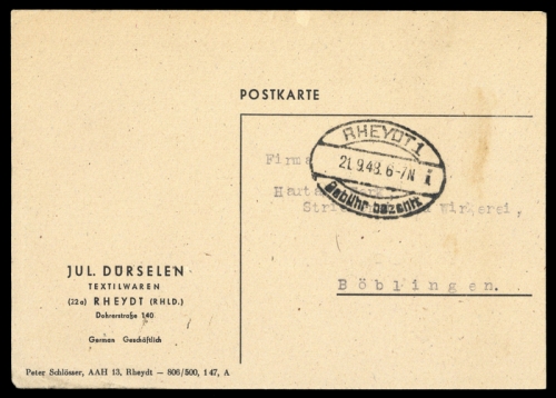 Französische Zone Rheinland Pfalz, Brief