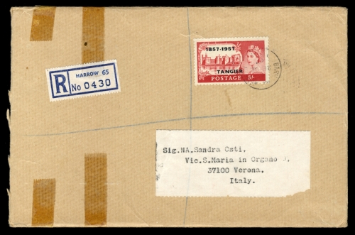 1957, Tanger Britische Post, 109, Brief