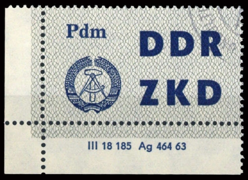 1963, DDR Verwaltungspost C Laufkontrollzettel ZKD, 12 DV 2, cto