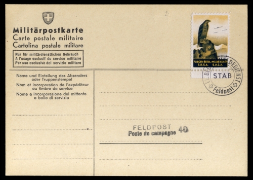 1939, Schweiz Soldatenmarken, Brief