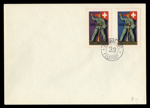 1939, Schweiz Soldatenmarken, Brief