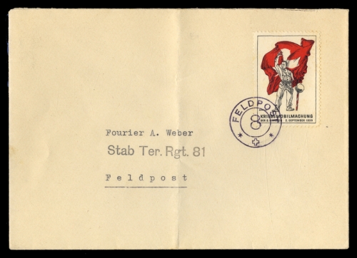1939, Schweiz Soldatenmarken, Brief