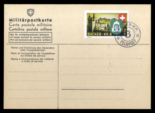 1939, Schweiz Soldatenmarken, Brief