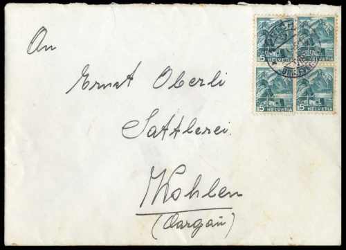 1939, Schweiz Soldatenmarken, Brief