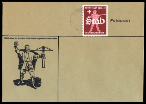 1939, Schweiz Soldatenmarken, Brief