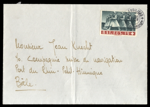 1939, Schweiz Soldatenmarken, Brief