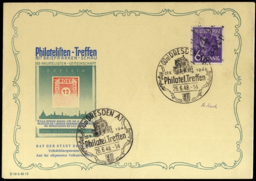 1948, SBZ Handstempel Bezirk 14, 167 II, Brief