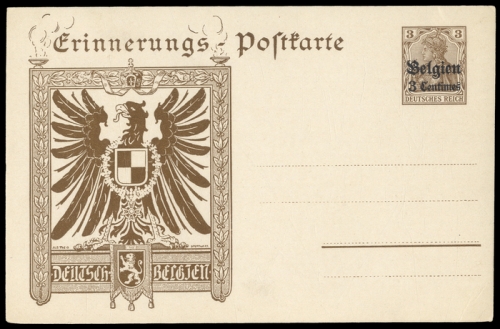 1915, Deutsche Besetzung I. WK Belgien, PP 1, Brief