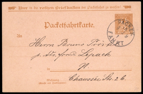 Deutsches Reich Stadtpost, Brief