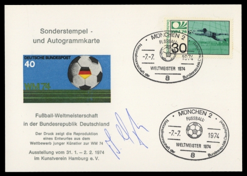 1974, Sport u. Spiel,Fussball,Weltmeisterschaften, 811, Brief