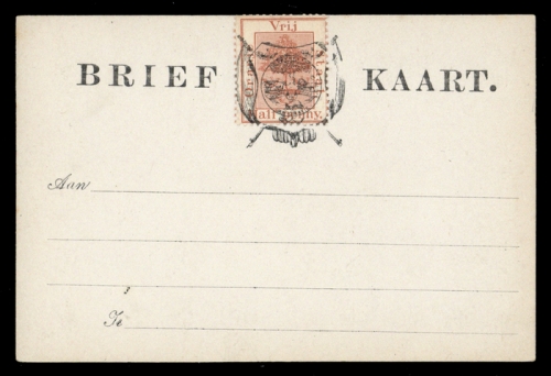 1889, Oranjefreistaat Marken für Postkarten, Po 1, Brief