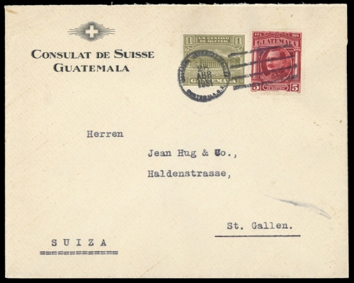 1929, Guatemala, 225 u.a., Brief