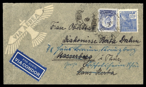 1939, Brasilien, 500, 491, Brief