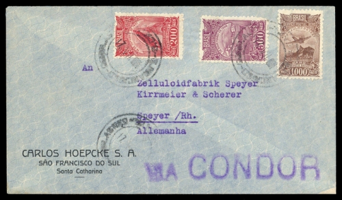 1934, Brasilien, 401-02 u.a., Brief