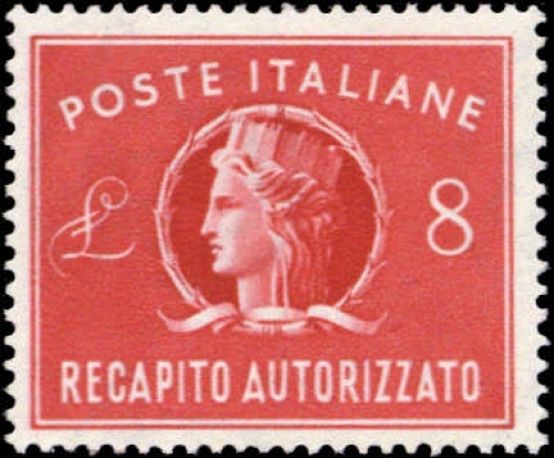 1947, Italien Gebührenmarken für Briefzustellung, GB 8, **