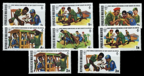 1973, Malediven, 454-61A, **