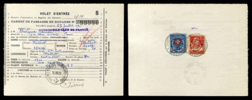 Schweiz Gebührenbelege Zoll KFZ Einreise, 196+206, Brief