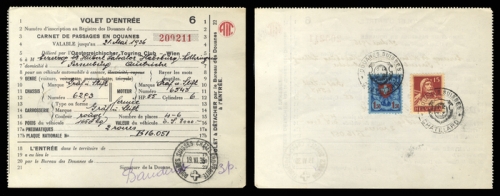 Schweiz Gebührenbelege Zoll KFZ Einreise, 196+205, Brief