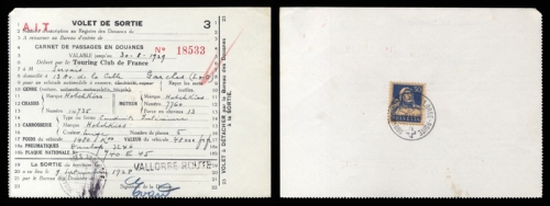Schweiz Gebührenbelege Zoll KFZ Ausreise, 169, Brief