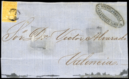 1859, Venezuela, 1, Briefst.