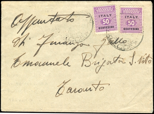 1943, Italien Allierte Militärregierung für Sizilien, 4 (2), Brief