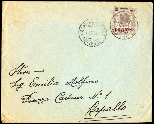1924, Italienisch Eritrea, 89, Brief