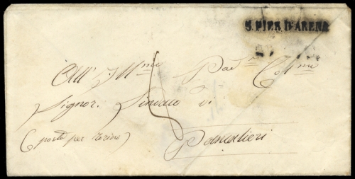 1850, Italien Vorphilatelie, Brief