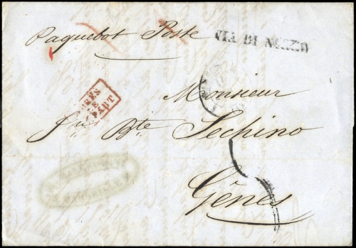 1857, Italien Vorphilatelie, Brief