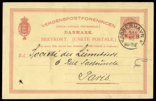 1887, Dänemark, Brief