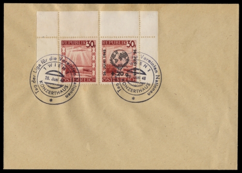 1946, Int.Organisationen,UNO,allgemein, A 753, 771, Brief