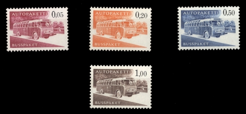 1963, Finnland Auto-Paketmarken, P 10-13 x, **