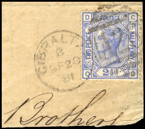Gibraltar, V GB 59, Briefst.
