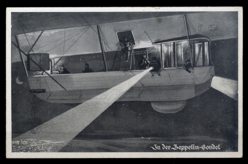 1914, Zeppelin,Zeppelin Postkarten,Luftflotten-Verein, Brief