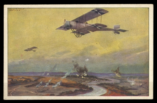 1914, Zeppelin,Zeppelin Postkarten,Luftflotten-Verein, Brief