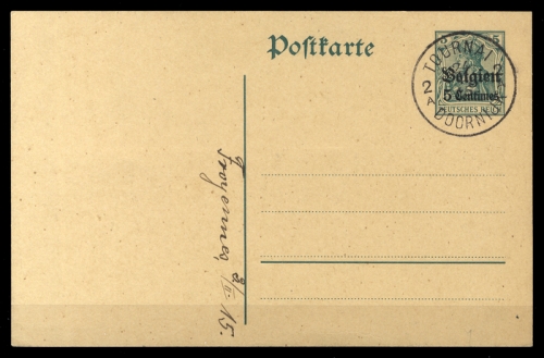 1914, Deutsche Besetzung I. WK Belgien, P 1, Brief