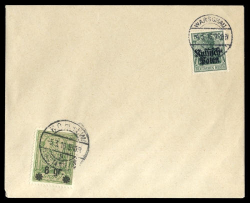1916, Deutsche Besetzung I. WK Polen, 10, Russ.P. 2, Brief