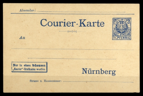 Deutsches Reich Stadtpost, PP, Brief