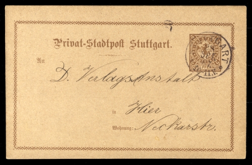 Deutsches Reich Stadtpost, Brief