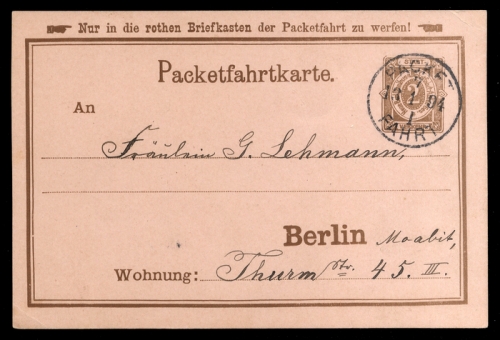 Deutsches Reich Stadtpost, Brief