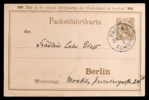 Deutsches Reich Stadtpost, Brief
