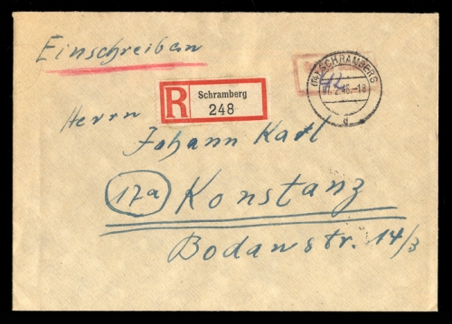 1946, Französische Zone Allgemeine Ausgabe, Brief