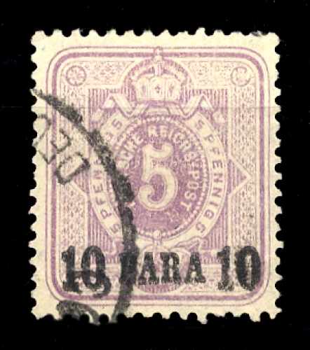 1884, Deutsche Auslandspost Türkei, 1, gest.