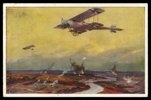 1915, Zeppelin,Zeppelin Postkarten,Luftflotten-Verein, Brief
