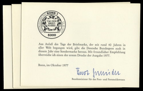 1977, Bundesrepublik Deutschland, 948 u.a., Brief